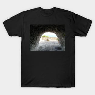 Tunnel inside Acicastello castle T-Shirt